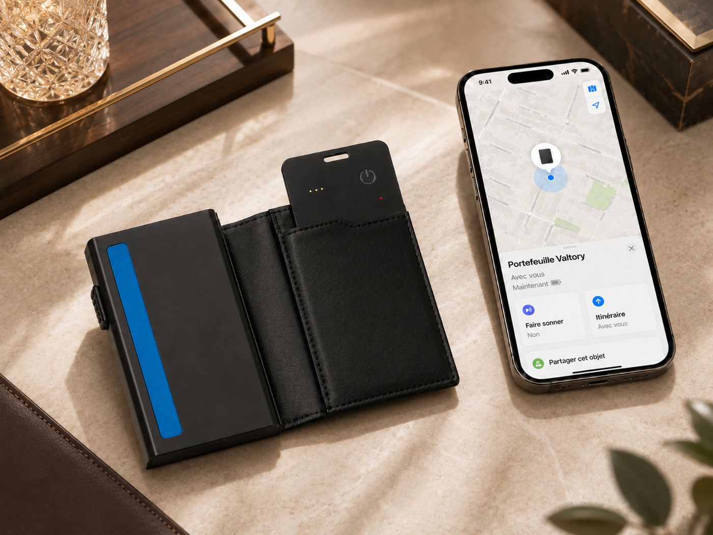 Carte Tracker Voryma pour iPhone avec Valtory et app Localiser