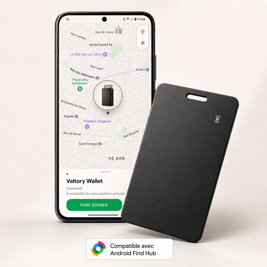 Carte Tracker Voryma pour Android | Compatible Google Find Hub