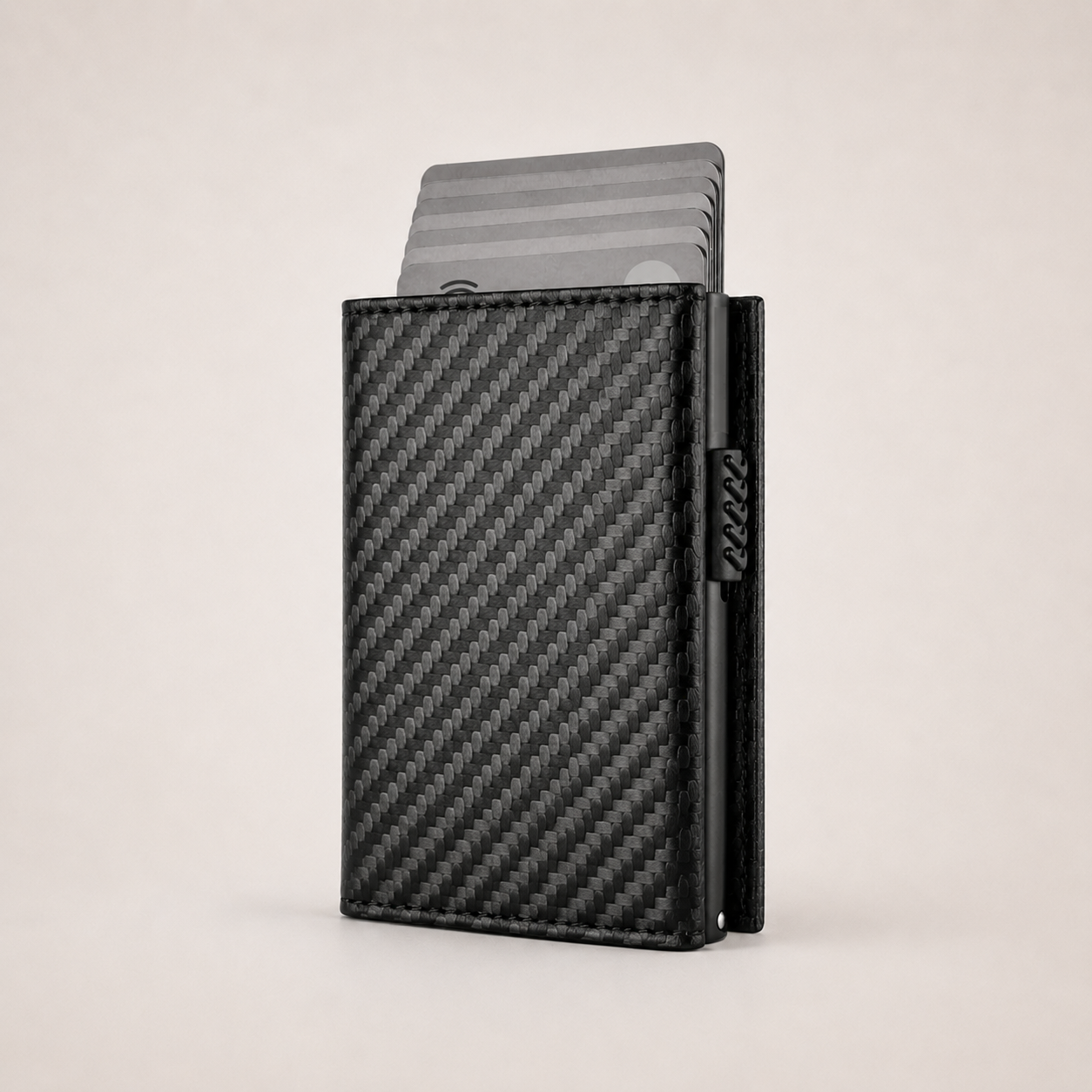 Portefeuille pop-up compact Valtory carbone