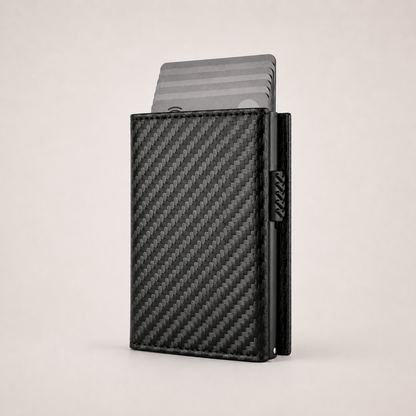 Portefeuille pop-up compact Valtory carbone