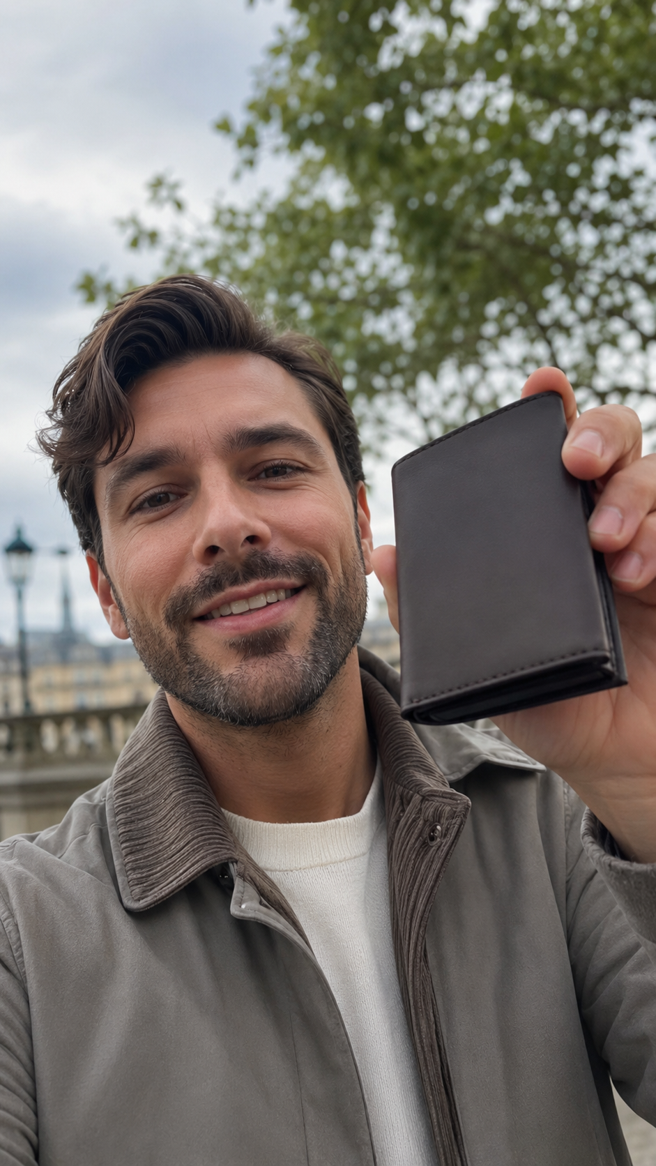 Client tenant un portefeuille Valtory compact